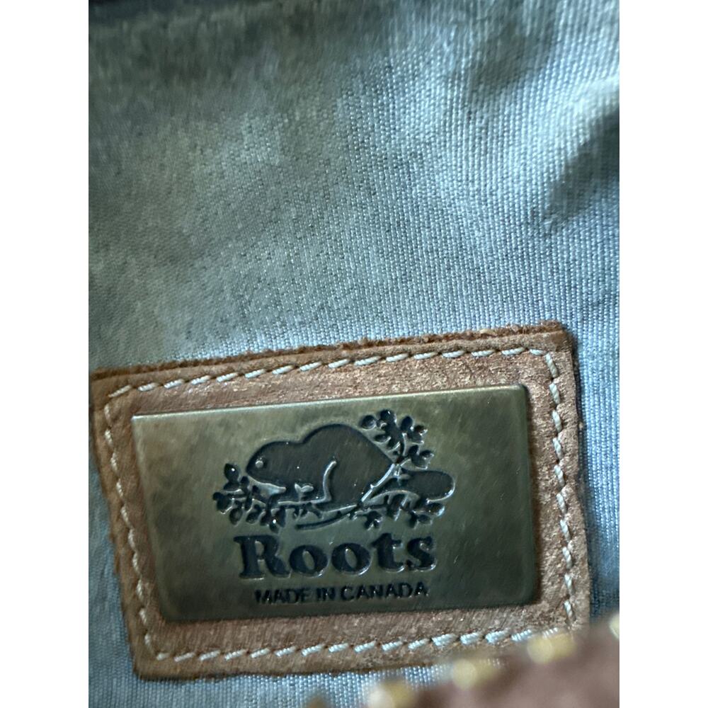 Roots Canada Brown Genuine Leather Crossbody Bag Made in Canada Distressed - Picture 7 of 10